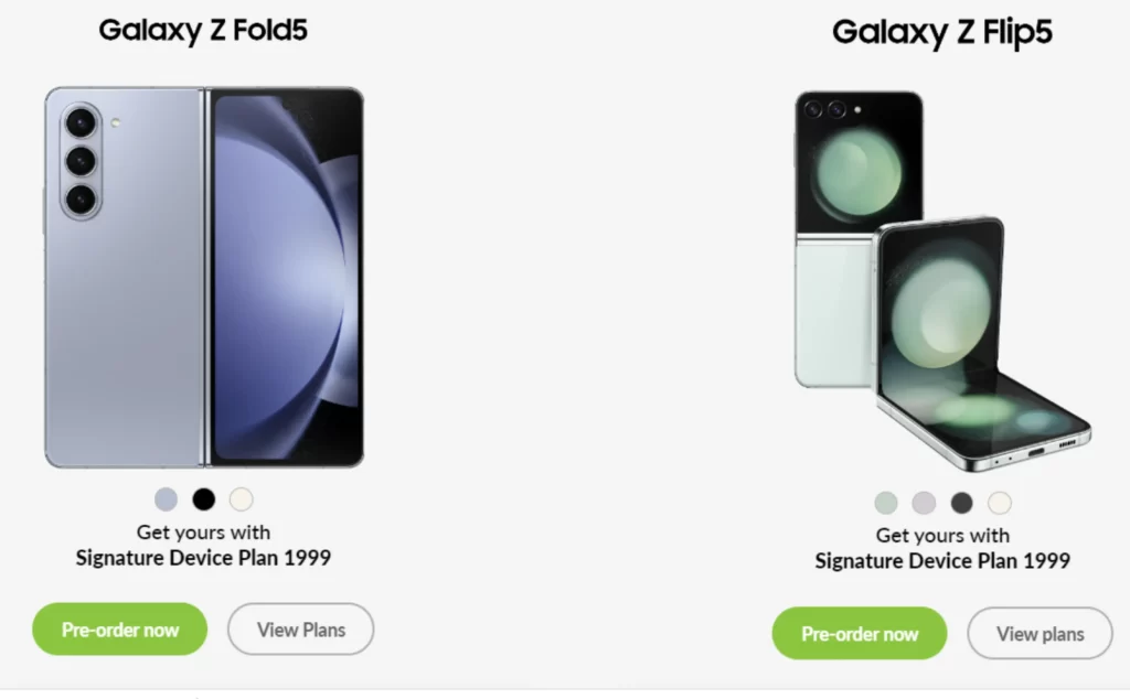 Samsung Galaxy Z Flip5 & Z Fold5 Smart Postpaid Plan Offer