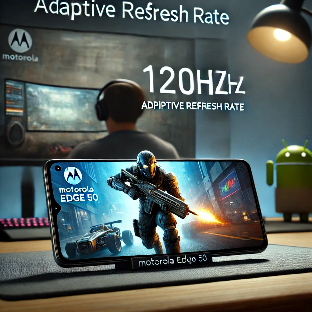 demonstrating its 120Hz adaptive 