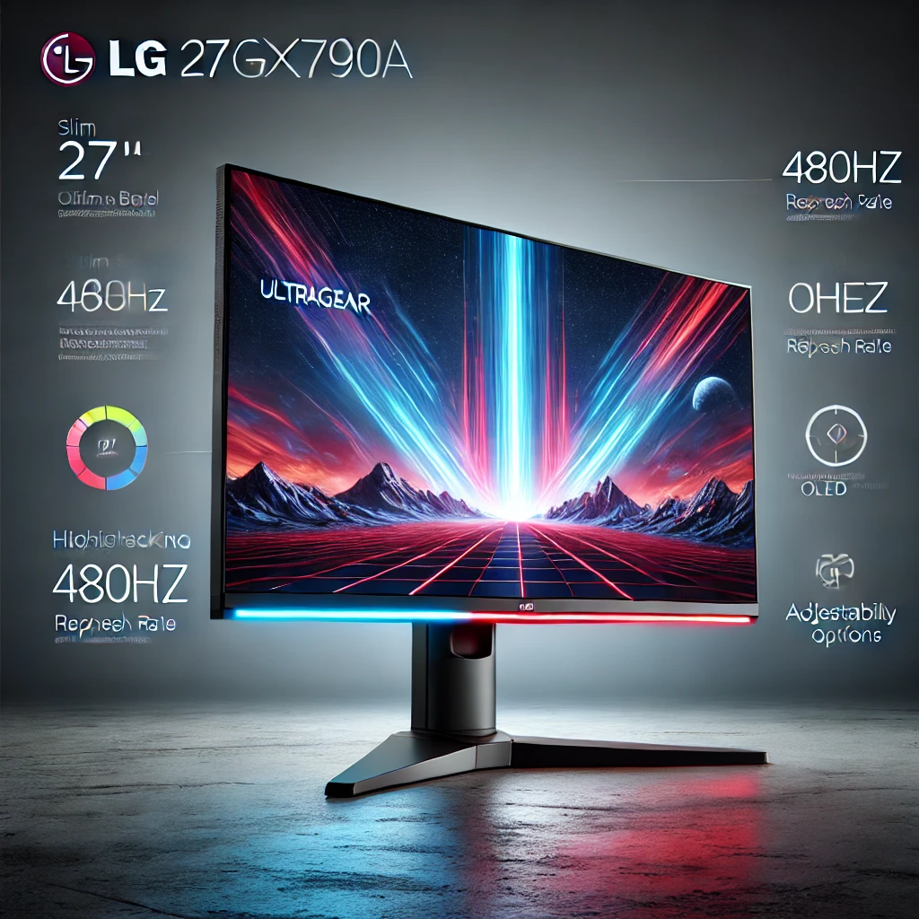 LG 27GX790A gaming monitor showcasing its slim bezels and sleek design