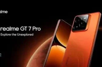 Realme GT 7 Pro featuring premium design in silver and orange finishes with advanced camera module.