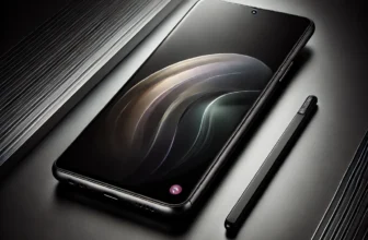 Samsung Galaxy S25 Ultra in Jetblack with stylus, showcasing its sleek and premium design against a gradient black-to-grey background.