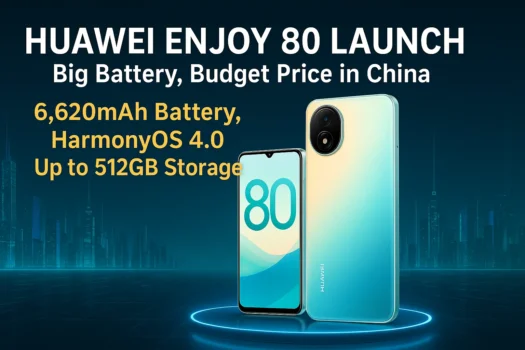 Huawei Enjoy 80 official launch in China showing large battery and colorful design options