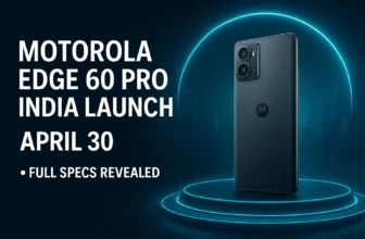 Motorola Edge 60 Pro India launch teaser showcasing curved display and triple camera system.