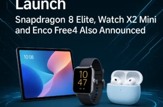 Oppo Pad 4 Pro launch event featuring the tablet, Watch X2 Mini, and Enco Free4 earbuds.