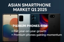 Smartphone sales trend in Asia Q1 2025 highlighting premium segment rise in PH and SEA