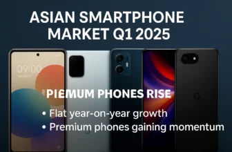 Smartphone sales trend in Asia Q1 2025 highlighting premium segment rise in PH and SEA