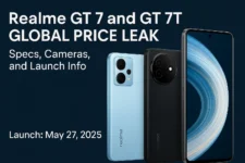 Realme GT 7 and GT 7T showcased in global launch event with specs and pricing details on digital display
