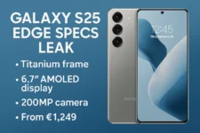 Samsung Galaxy S25 Edge in Titanium Jetblack, Icyblue, and Silver – full specs and design leak ahead of launch