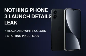 Nothing Phone 3 launch details leak image showing black and white color variants, starting at $799