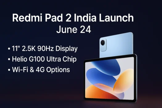 Redmi Pad 2 in Sky Blue and Graphite Grey with Smart Pen and Cover accessories