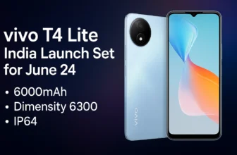 vivo T4 Lite India launch – Dimensity 6300, 6000mAh battery, IP64 rating, June 24 release