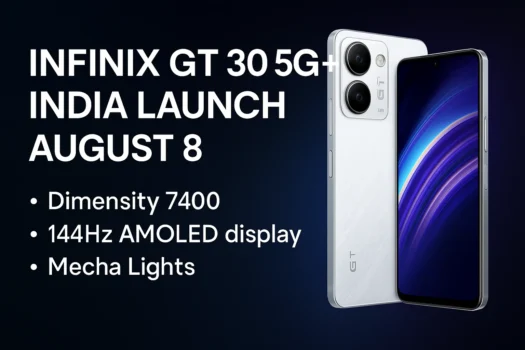 Infinix GT 30 5G+ Specs and India Launch Date Teaser