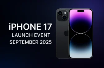 iPhone 17 launch event date poster with specs