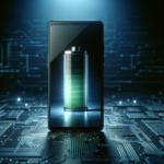 A dynamic image of a Xiaomi smartphone with a massive battery icon glowing on its screen.