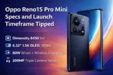 Oppo Reno15 Pro Mini specs leak showing compact flagship design and camera setup