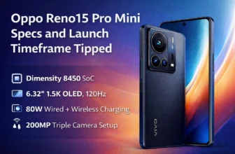 Oppo Reno15 Pro Mini specs leak showing compact flagship design and camera setup