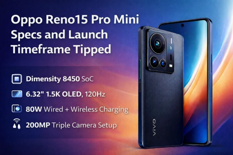 Oppo Reno15 Pro Mini specs leak showing compact flagship design and camera setup