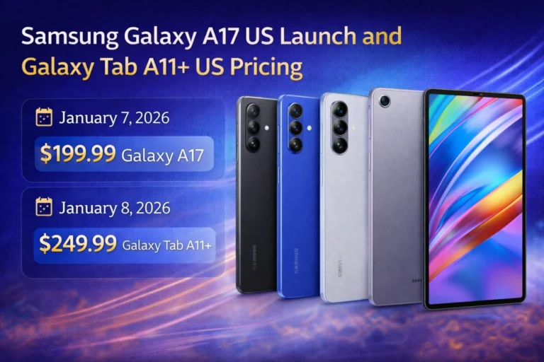 Samsung Galaxy A17 US launch price and Galaxy Tab A11+ US pricing