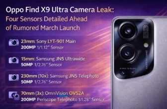 Oppo Find X9 Ultra camera leak showing rumored 200MP sensors