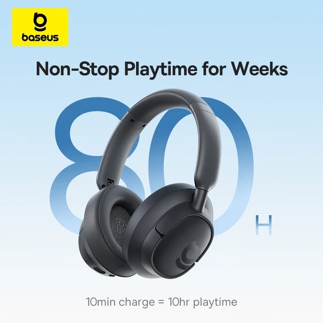 Baseus BH1 Wireless Over-Ear Bluetooth Headphones