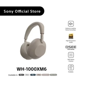 Sony WH-1000XM6 Wireless Noise-Cancelling Bluetooth Headphones