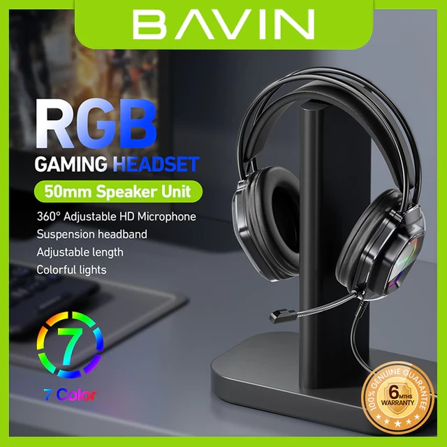 BAVIN BH62 RGB Wired Over-Ear Gaming Headphones