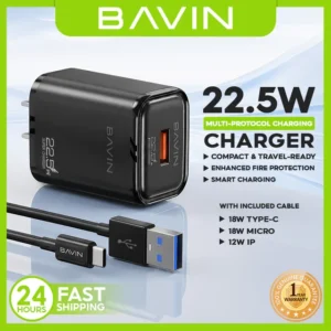 BAVIN PC2029 22.5W Charging Adapter with Universal Cable