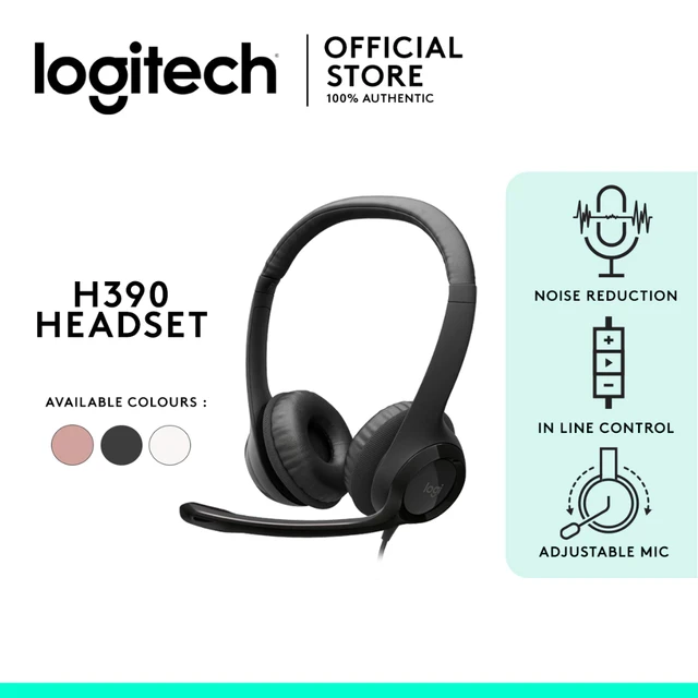 Logitech H390 Wired On-Ear USB Headset