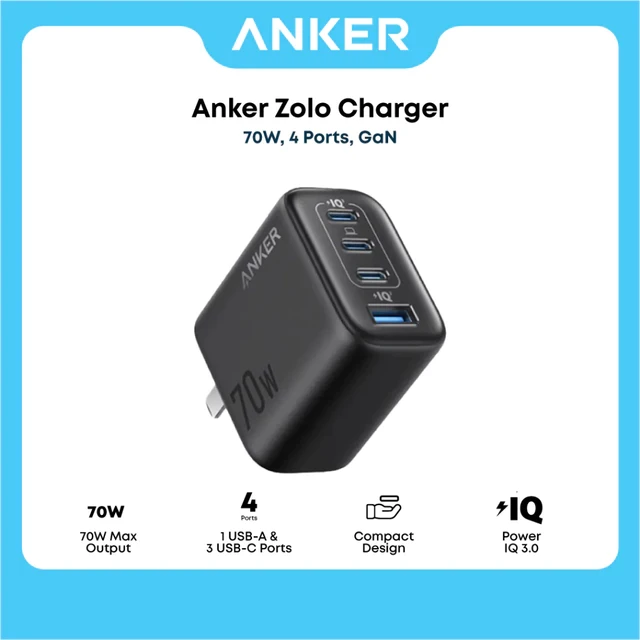 Anker Zolo 70W 4-Port Type-C Charger