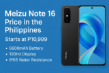 Meizu Note 16 Price in the Philippines (2025) – 6600mAh Battery, 120Hz Display & IP65 Rating