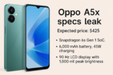 Oppo A5x Specs Leak: New Budget Phone Coming With 6000mAh Battery & IP65 Rating