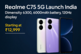 Realme C75 5G Launches in India: Budget 5G Phone with Dimensity 6300 & 6000mAh Battery