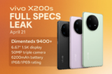 vivo X200s Full Specs Leak Ahead of April 21 Launch